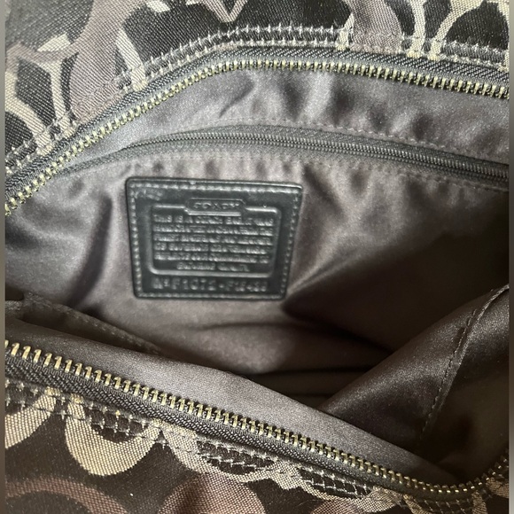 Coach Gray and Black Signature Tote - Picture 3 of 16